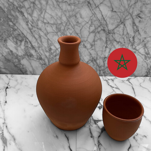 فخار عضوي سعة لتر ونص