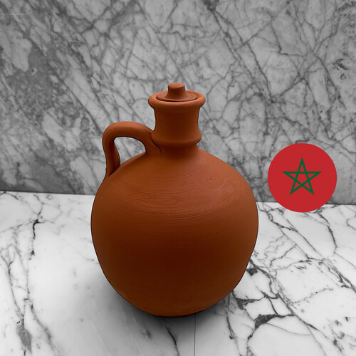 فخار عضوي سعة لتر ونص