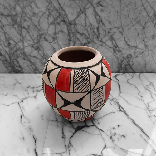 فخار فازه و ديكور ارتفاع 15 سم