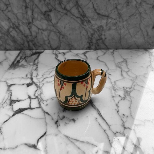 كأس فخار رسم سعة 200 ملي