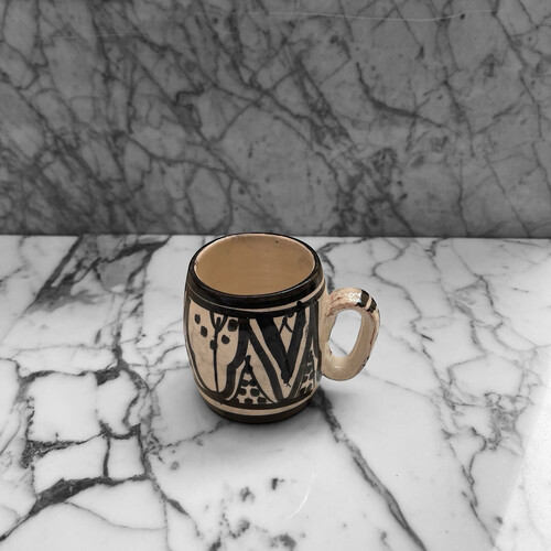 كأس فخار رسم سعة 200 ملي