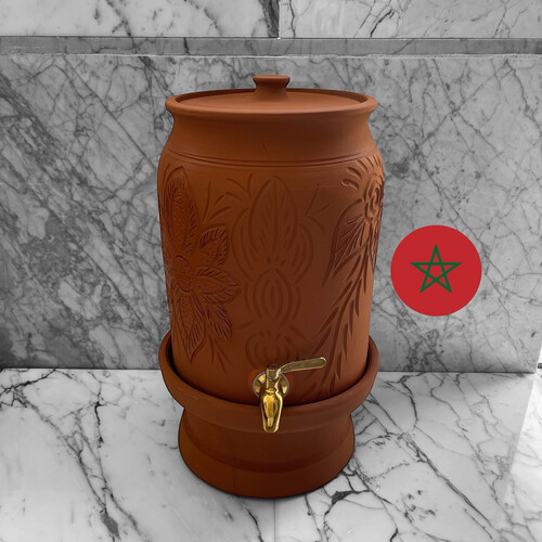 فخار عضوي سعة 8 لتر حنفيه استيل