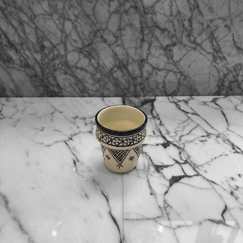 كأس فخار رسم سعة 200 ملي