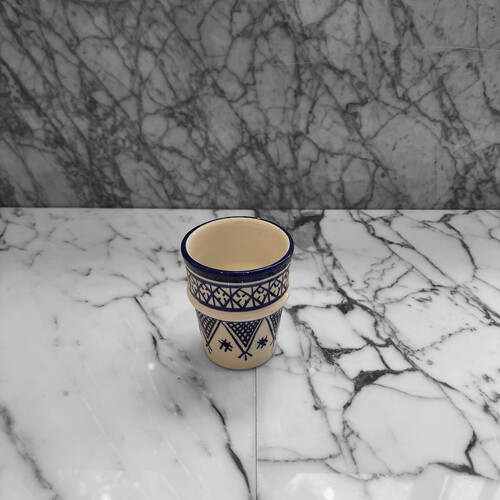 كأس فخار رسم سعة 200 ملي