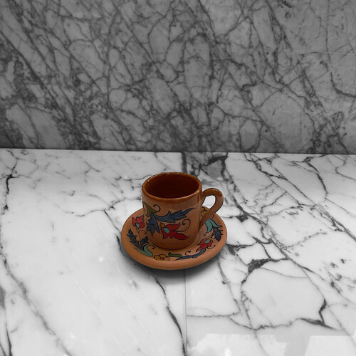 فنجان قهوة تركية رسم يدوي