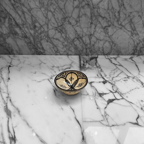 صحن فخار صيغر رسم يدوي