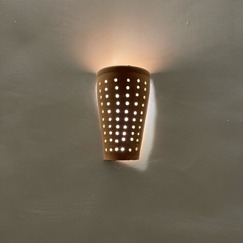 إضائة فخار مع اليت مقاس 20 سم