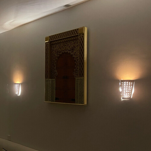 إضائة فخار مع اليت مقاس 20 سم