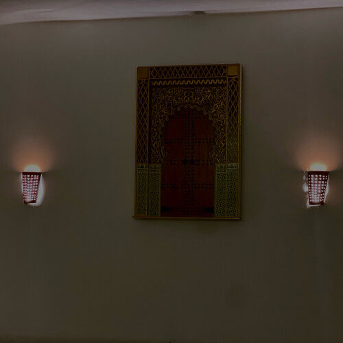 إضائة فخار مع اليت مقاس 20 سم