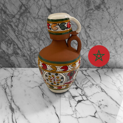 فازة فخار رسم ديكور فقط مقاس 30 سم