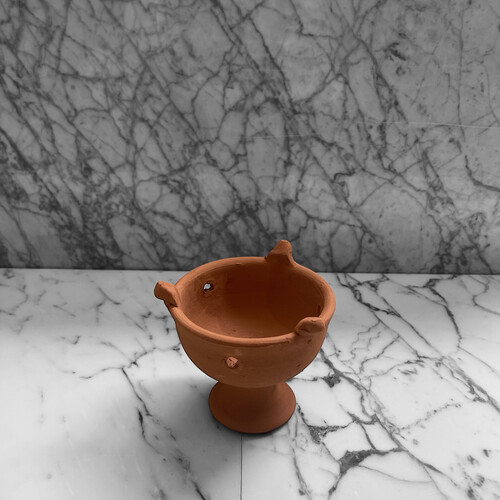 مبخر فخار صغير مقاس 10 سم