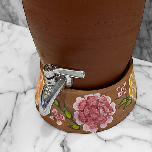 فخار عضوي سعة 3 لتر حنفية استيل