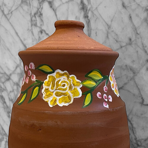 فخار عضوي سعة 3 لتر حنفية استيل