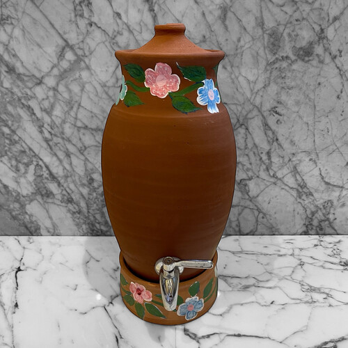 فخار عضوي سعة 3 لتر حنفية استيل