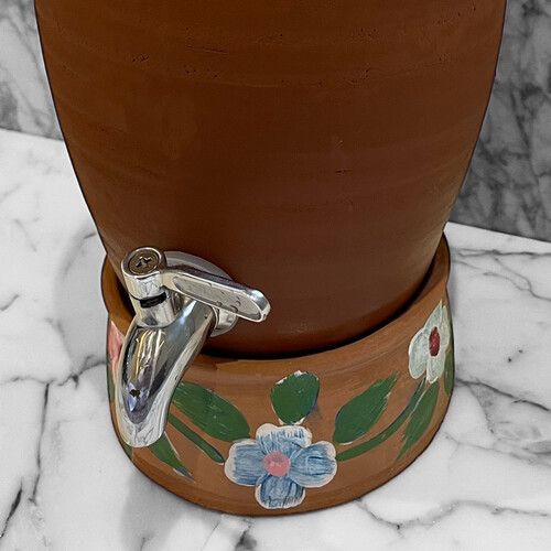 فخار عضوي سعة 3 لتر حنفية استيل