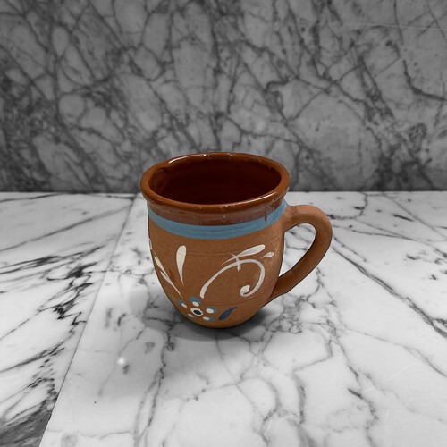 كأس فخار رسم سعة 250 ملي