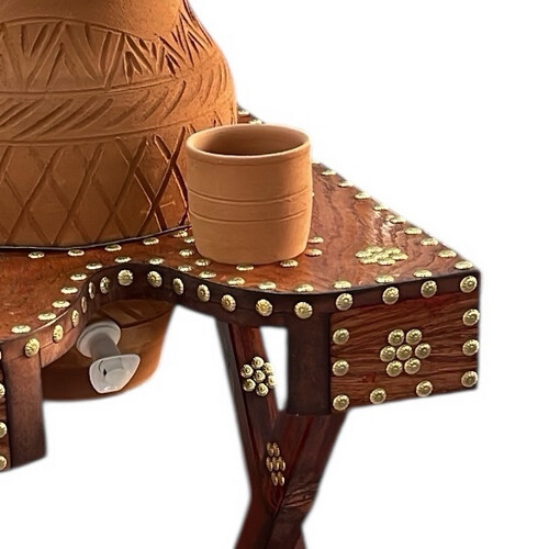 فخار عضوي سعة 12 لتر استاند دبوس