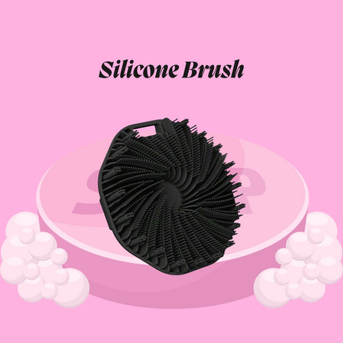 فرشاة تقشير من السيليكون - اسود