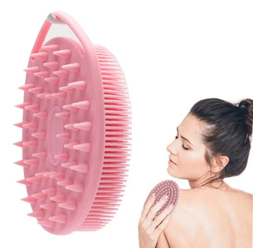 فرشاة تقشير من السيليكون - وردي