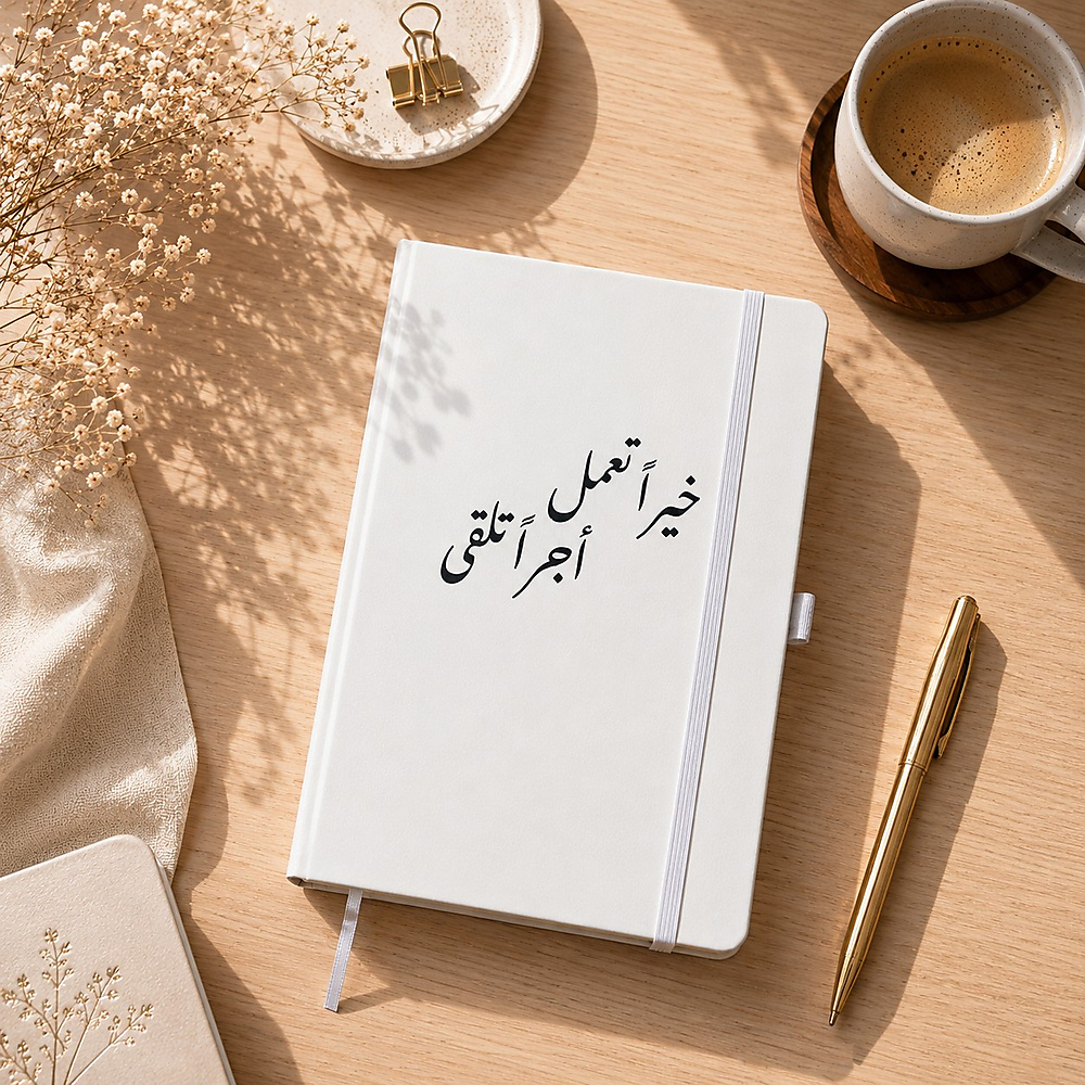مفكرة الاقتباسات الجلدية (خيرًا تعمل أجرًا تلقى)