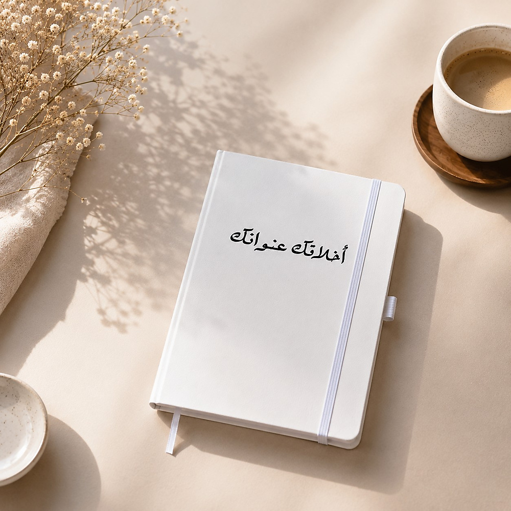 مفكرة الاقتباسات الجلدية (أخلاقك عنوانك)