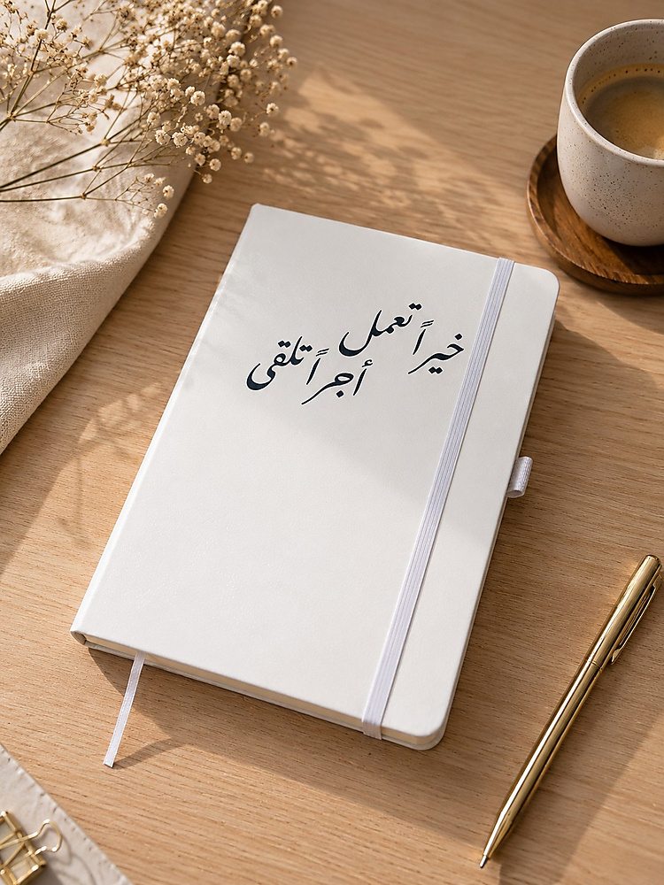 مفكرة الاقتباسات الجلدية (خيرًا تعمل أجرًا تلقى)