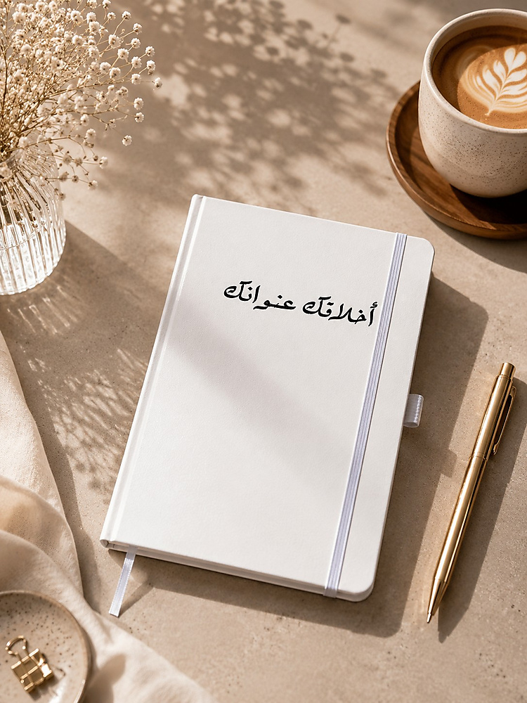 مفكرة الاقتباسات الجلدية (أخلاقك عنوانك)