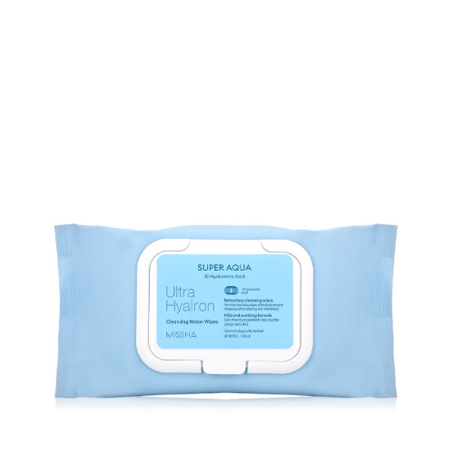 MISSHA SUPER AQUA ULTRA HYALRON CLEANSING WATER WIPES