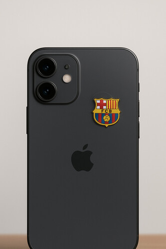 Barcelona metal phone sticker