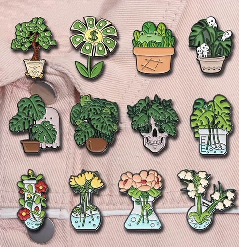 Plant Alloy Badge Brooch- dazon