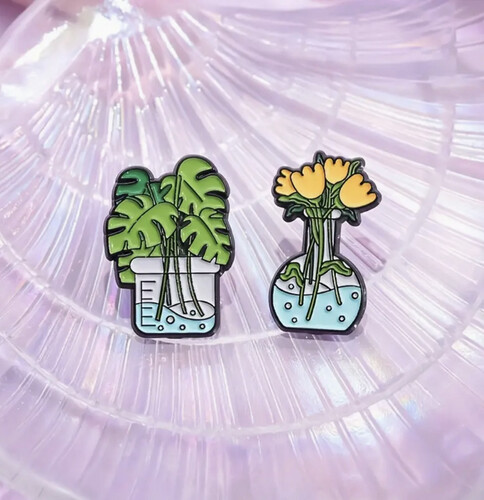 Plant Alloy Badge Brooch- dazon