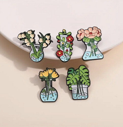 Plant Alloy Badge Brooch- dazon