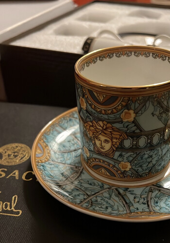 طقم شاي ميني ازرق عدد 2