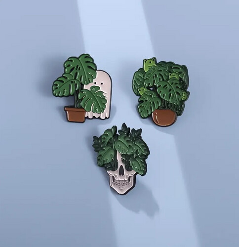 Plant Alloy Badge Brooch- dazon