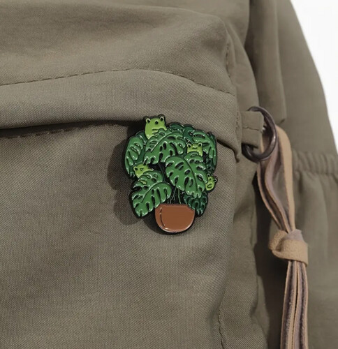 Plant Alloy Badge Brooch- dazon