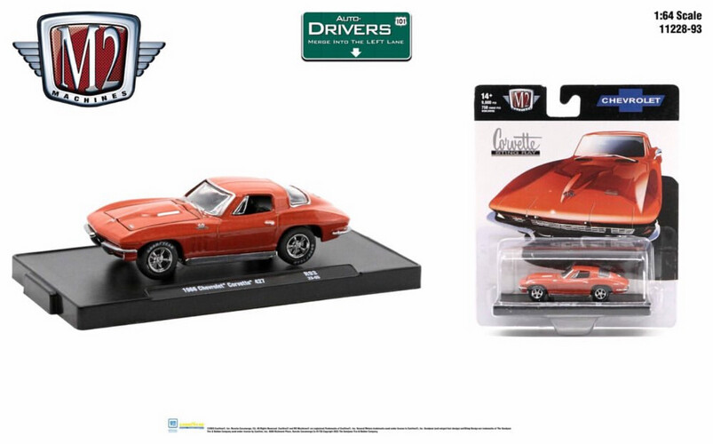 M2 Machines 1966 Chevrolet Corvette 427 (Orange)