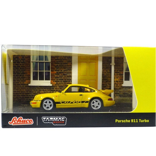 Tarmac Works x Schuco Porsche 911 964 Turbo Yellow