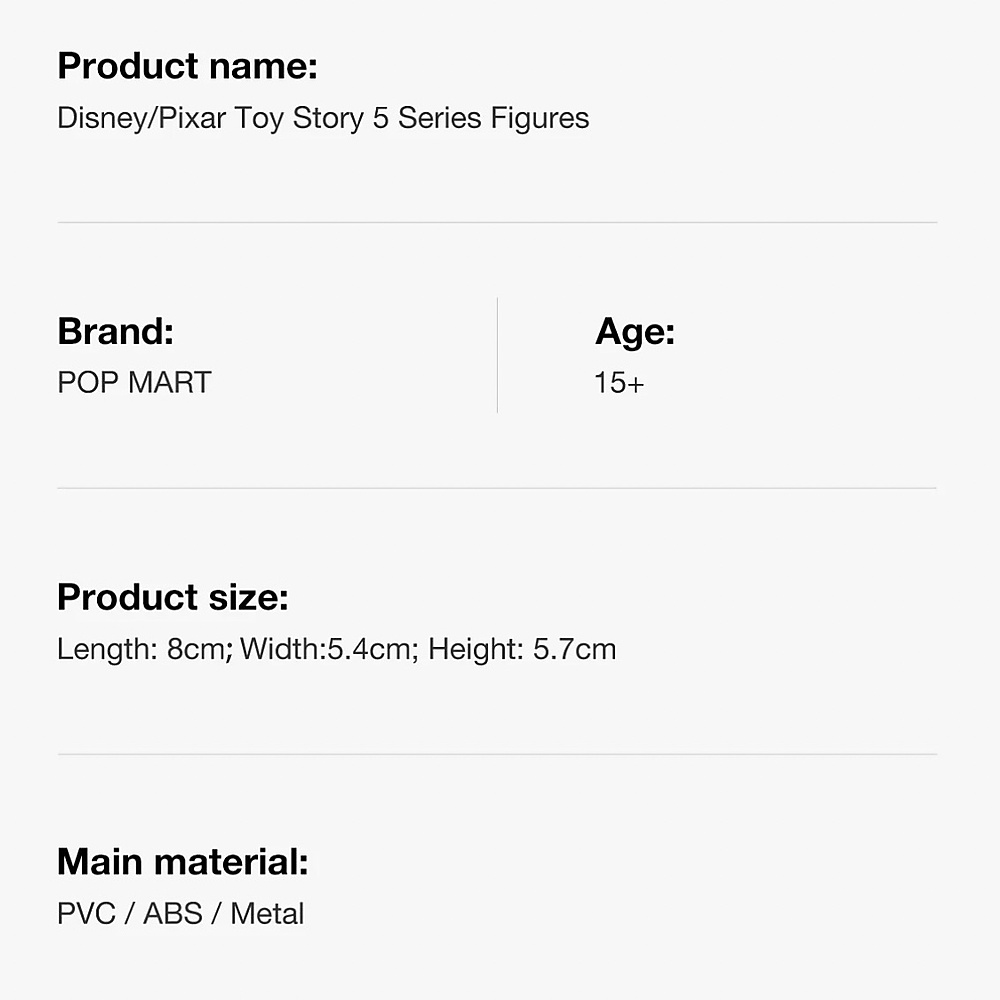 Official POP MART  Disney/Pixar Toy Story 5 Series Figures