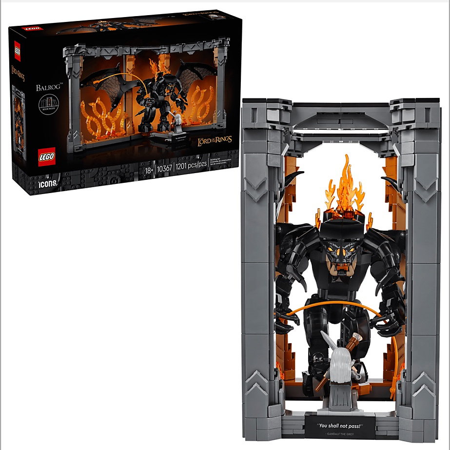 LEGO ICONS THE LORD OF THE RINGSBALROG BOOK NOOK