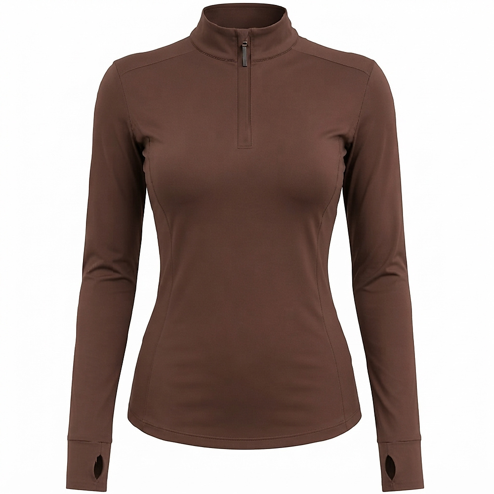 Long Sleeve Top In Brown