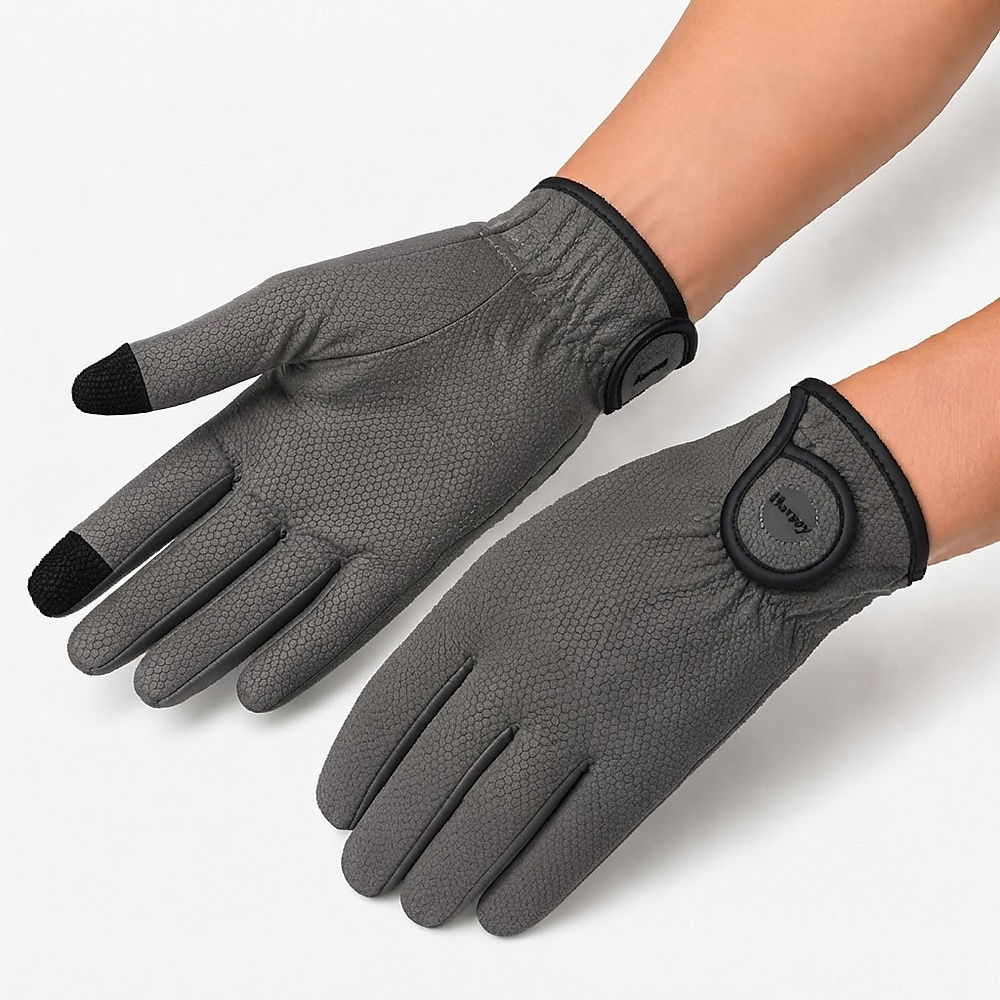 Horsey Gloves In Grey