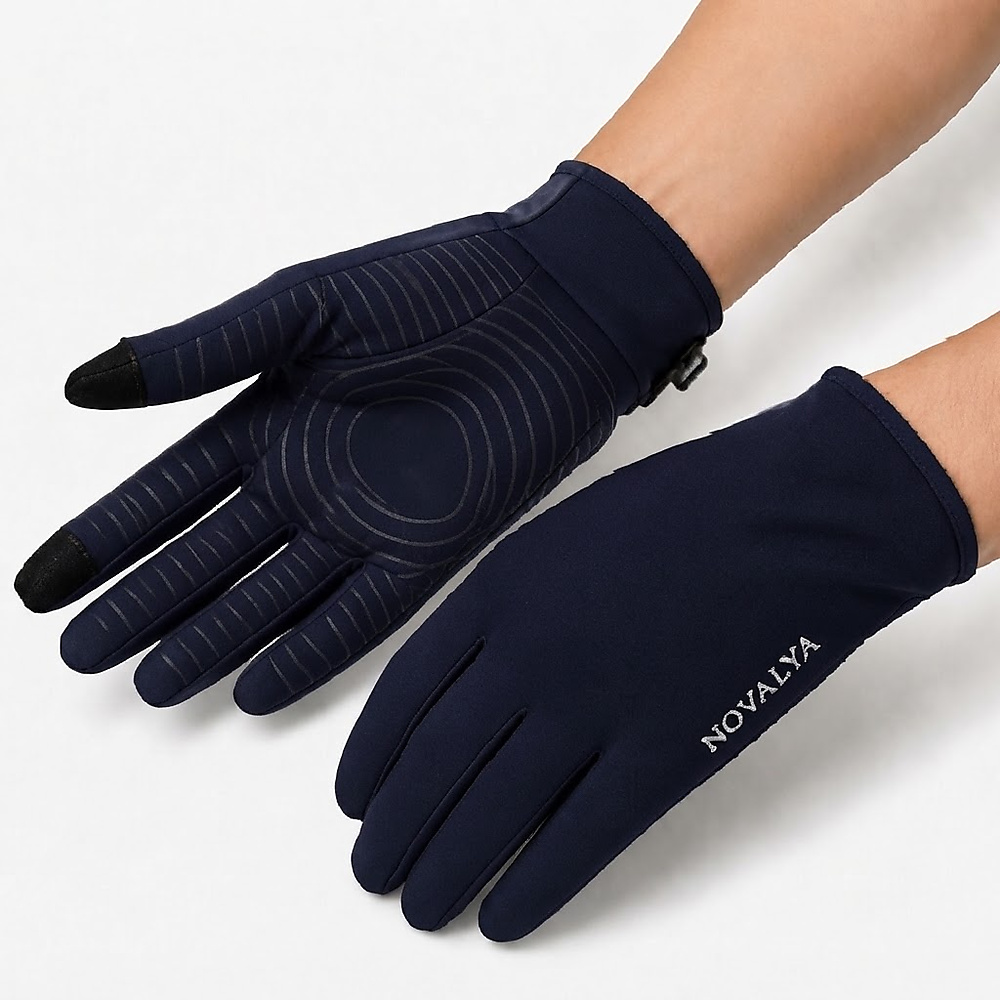 Novalya Gloves In Navy Blue