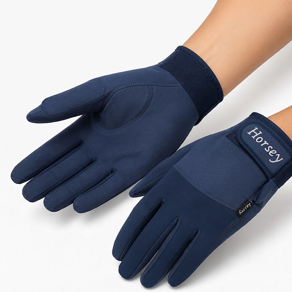 Horsey Gloves In Blue
