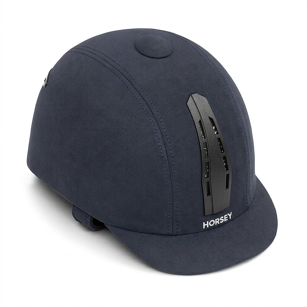 Navy Fabric Horse Riding Helmet