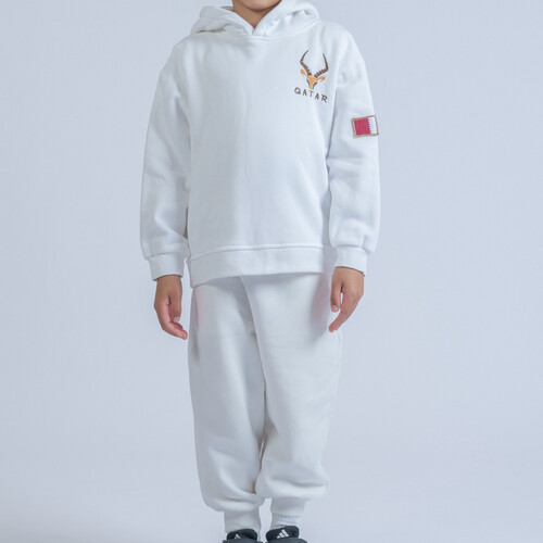 White Hoodie and pants set for boys and girls 2