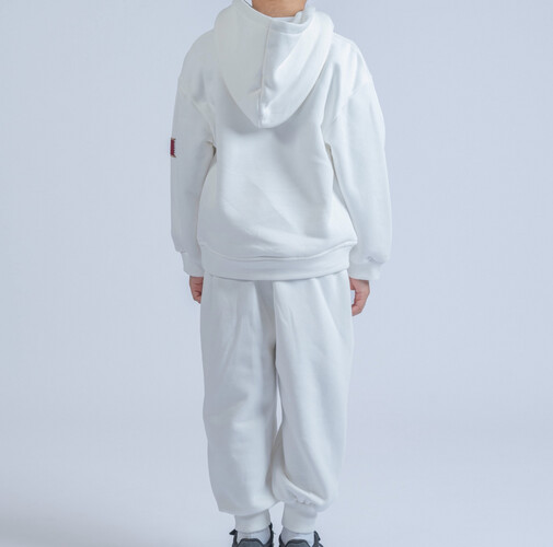 White Hoodie and pants set for boys and girls 2