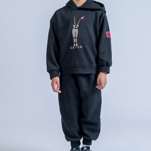Black Hoodie and pants set for boys and girls 1