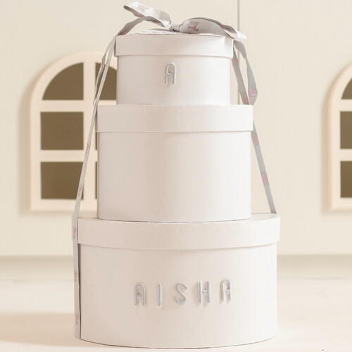 Royal Pcs 71 A girl's set consisting of (3box,pacifier hanger ,wooden toy, doll, dress, and hair cl