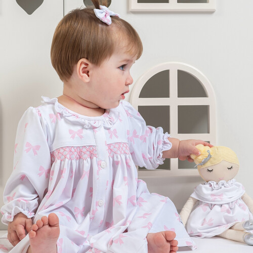 Royal Pcs 71 A girl's set consisting of (3box,pacifier hanger ,wooden toy, doll, dress, and hair cl