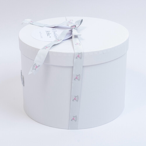 Royal Pcs 75 A girl set consisting of (1box,pacifier hanger ,wooden toy, bunny, pajama, and hair cli